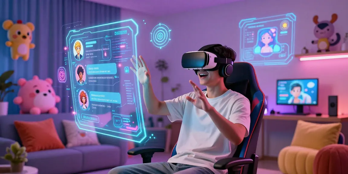 Engaging interaction with Crushon AI in a colorful virtual environment showcasing animated characters.