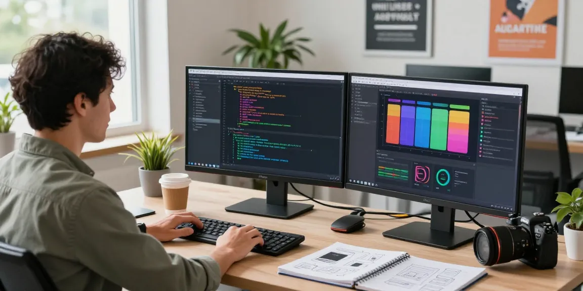 Developer customizing Telegram Chinese interface in modern office